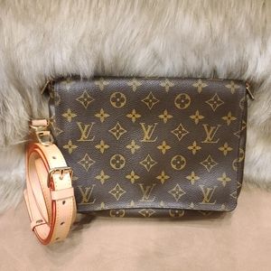 Louis Vuitton Brown and Tan Monogram Bag